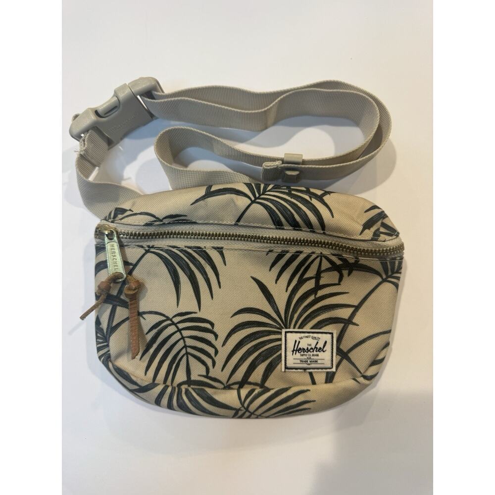 Herschel Supply Co Waist Fanny Pack Palm Print Beige Adjustable